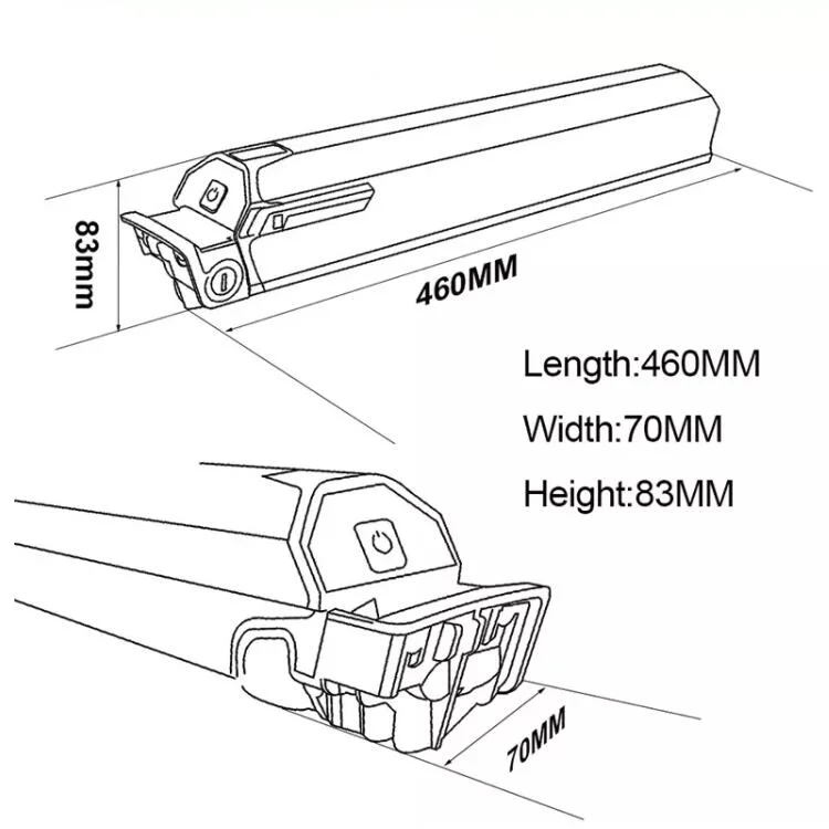 18650 Li-ion Downtube Dorado Electric Bicycle 48V 17.5ah 14.5ah Lithium Ion Battery