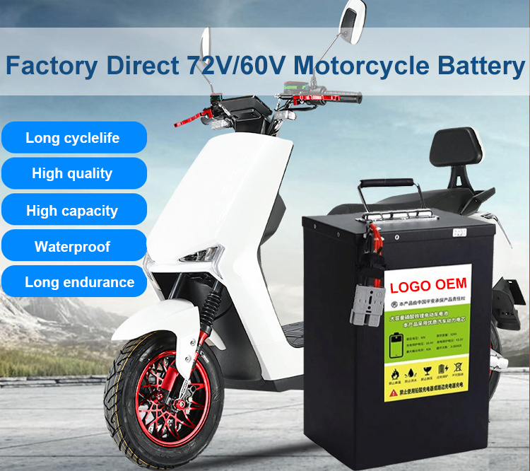 Deep Cycle 60V 20ah 30ah Lithium Battery for Electric Scooter, 72V 24ah 40ah Lithium Battery Electric Scooter Motorcycle