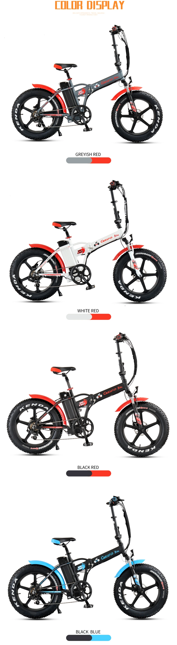 Hot Sale Electric Moped Sepeda Listrik with Fat Wheel Bicycle E-Bike LCD Display Electric Bicycle 36V 350-500W Snow Bike Electric Bike