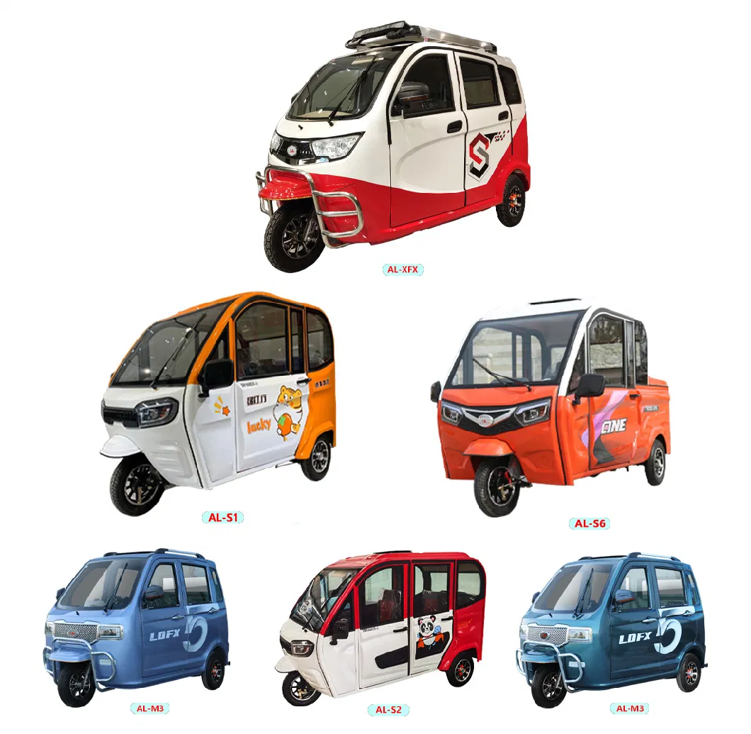 Enclosed Electric Tricycle Automatic Tuk Tuk Cart Motorized Tricycles for Passenger