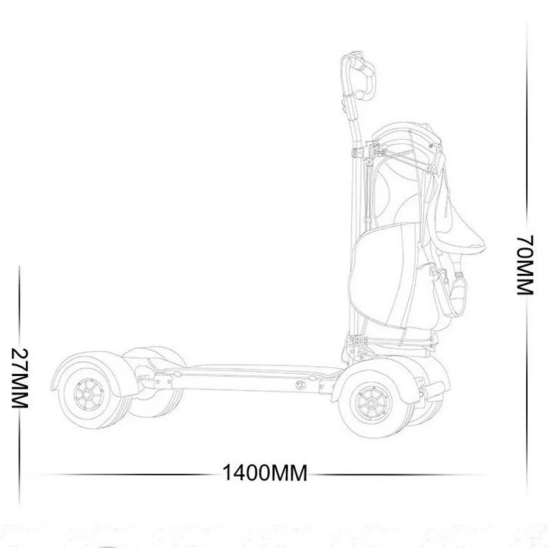 Ksm-930 New Model Electric Powered Golf Cart Bike Electric Skateboard 4 Wheels 2000W 60V for Adults