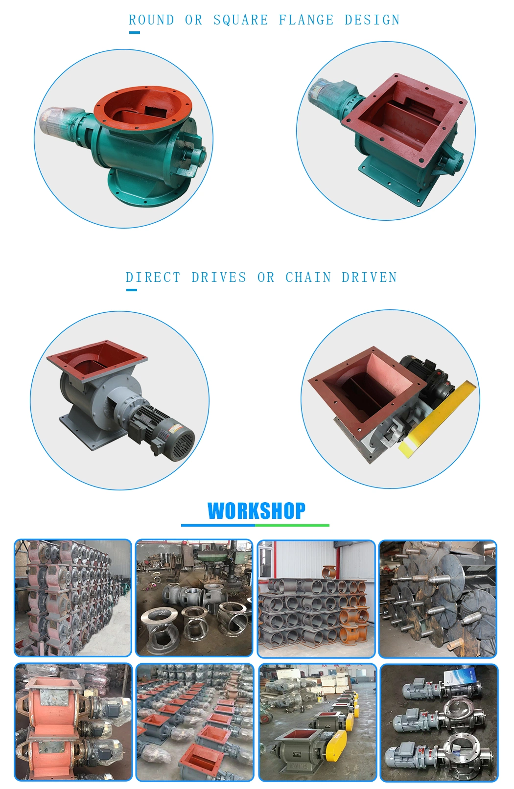 Best-Selling and Cost-Effective Electric Rotary Airlock Valve for Bulk Materials Discharge