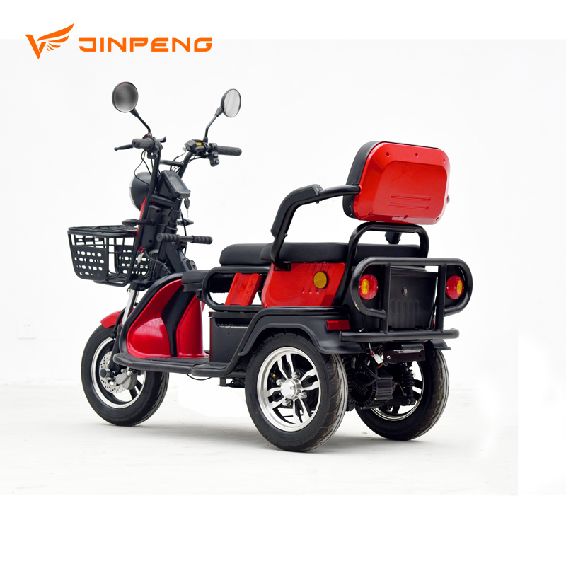 Jinpeng 2 Seat Electric Three 3 Wheel Cargo Mobility Bicycle Motorcycle Bike