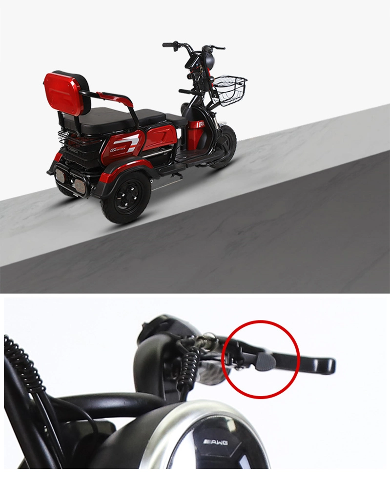Passenger with Motorcycle Scooter / Trike Ultraman Drift Toy Car Cheap Suitcase Pedicab Rickshaw Concrete Top Electric Tricycle