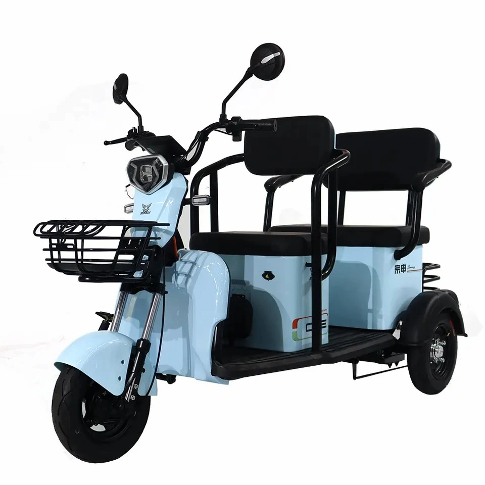 Electric Scooter with Rear Back Rest&amp; Rear Box Lead Acid Electric Three Wheels Motorcycle Scooter Bicycle Tricycle