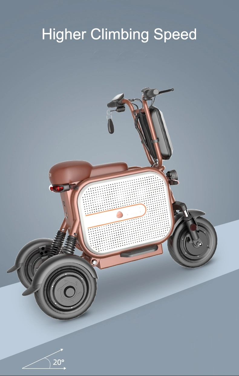 48V Adult 3 Wheel Electric Bicycle Mobility Scooter with Pet Basket and 500W/1000W Brushless Motors