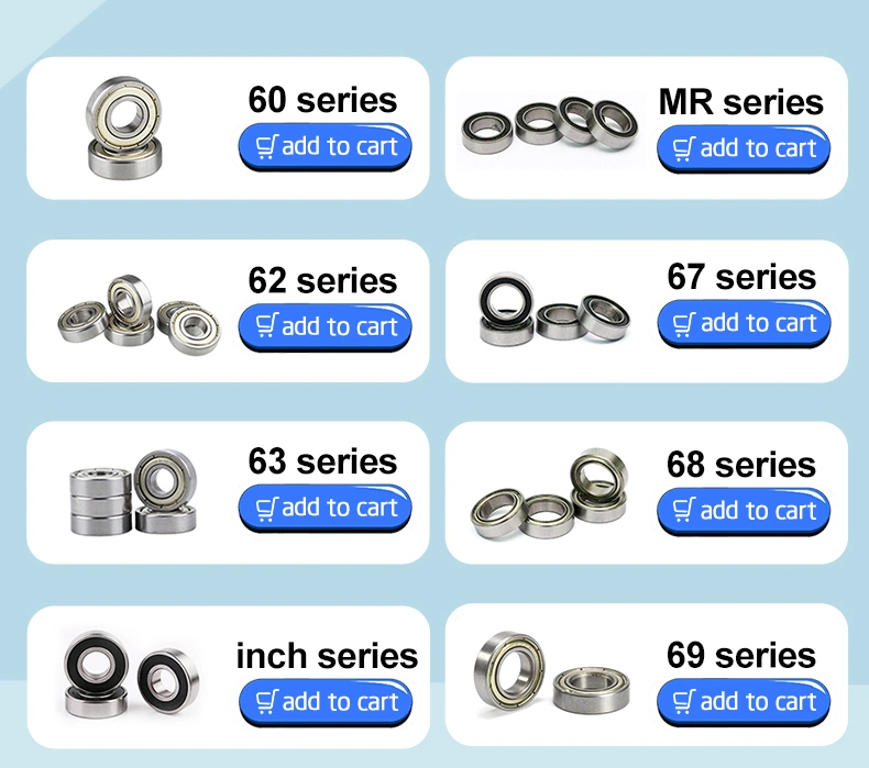 Hot Selling Product Deep Groove Ball Bearing 6000 6200 6300 6400series Bearing,High Speed Low Noise,Wheel Auto Parts Electric Scooter Bicycle Motorcycle Bearing