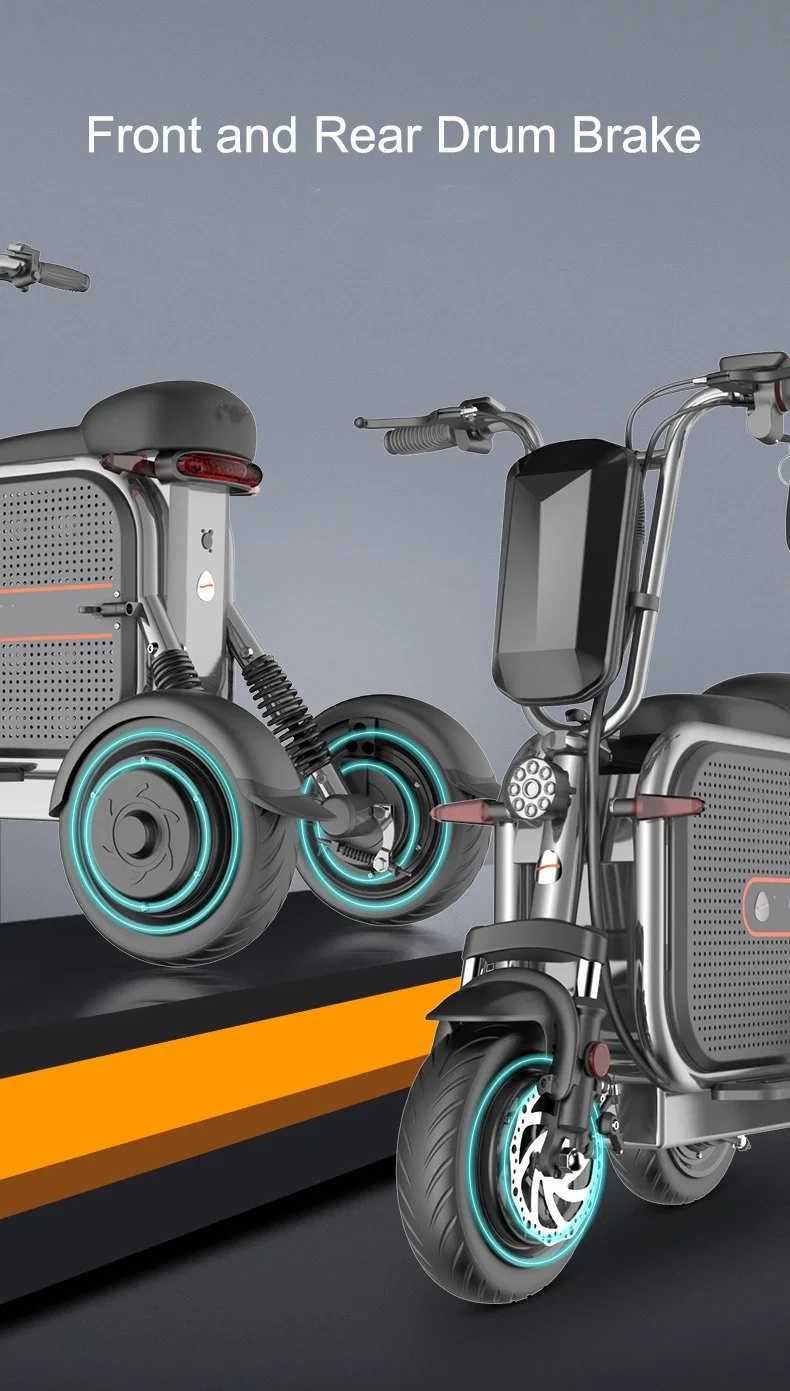 48V Adult 3 Wheel Electric Bicycle Mobility Scooter with Pet Basket and 500W/1000W Brushless Motors