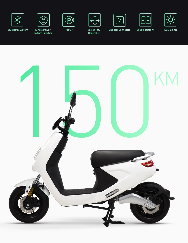 Lvneng EEC Electric Moped Scooter 60V26ah 2000W Electric Motorcycle for Adult