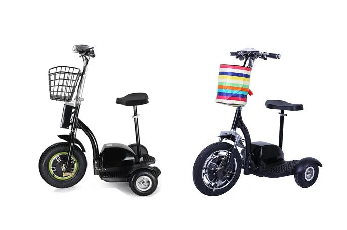 Hot Sell Elder Scooter with Front Basket 350W 500W Motor Bike Electric Scooter 3 Wheels