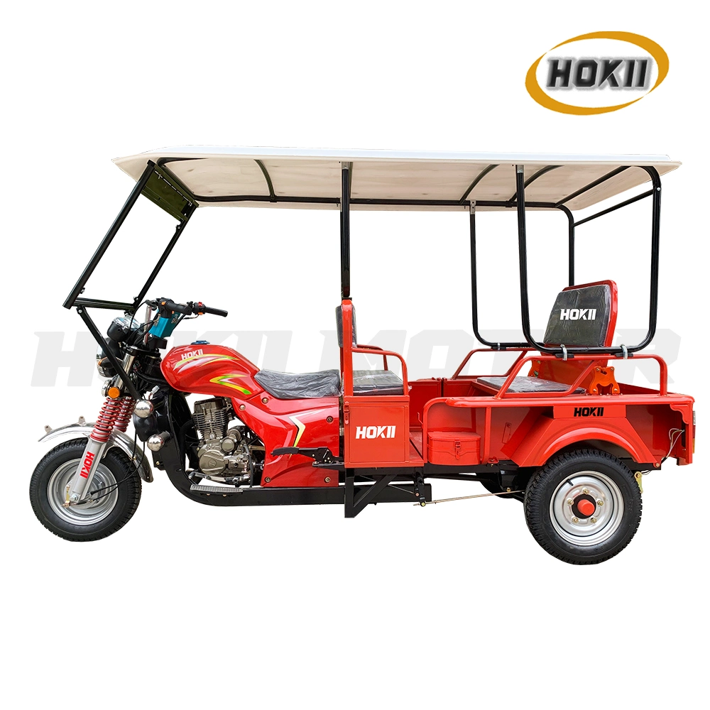 Popular Model High Quality Petrol Triciclo 150cc Gasoline Motos Tricycle Electric Rickshaw of Passenger Tricycle for Sale