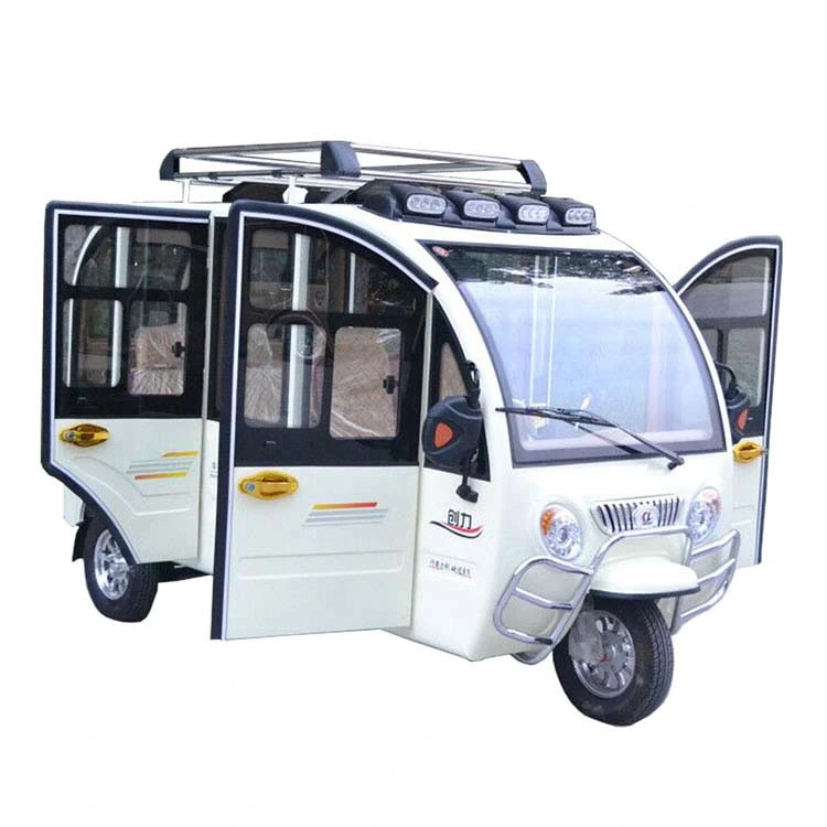 China 5 Doors Electric Tricycle Motorcycle Gasoline Passenger 7 to 9 People Tricycle