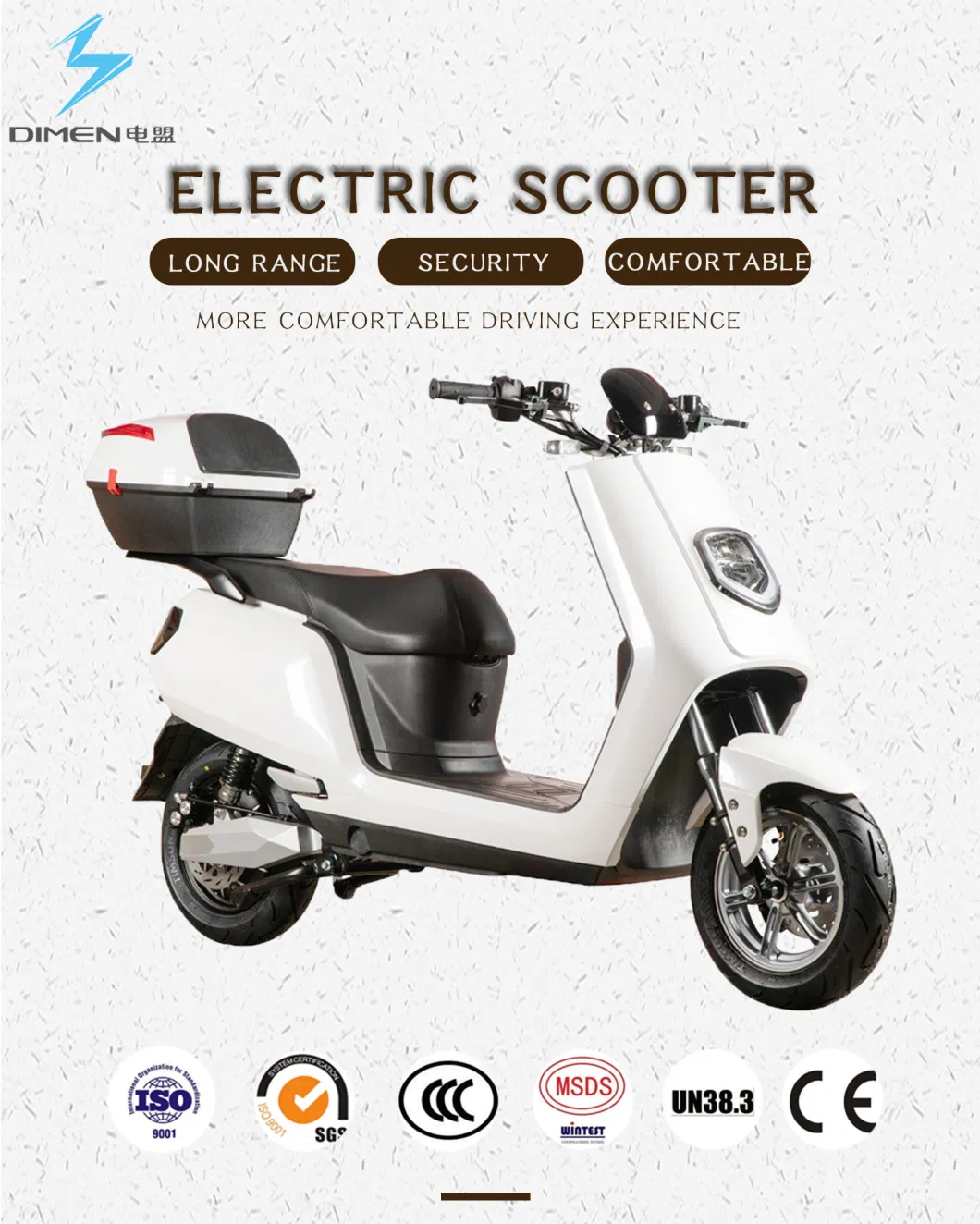 Cheap Adult Brushless Electric Scooter Electric Bike 2000W Removable Lithium Battery