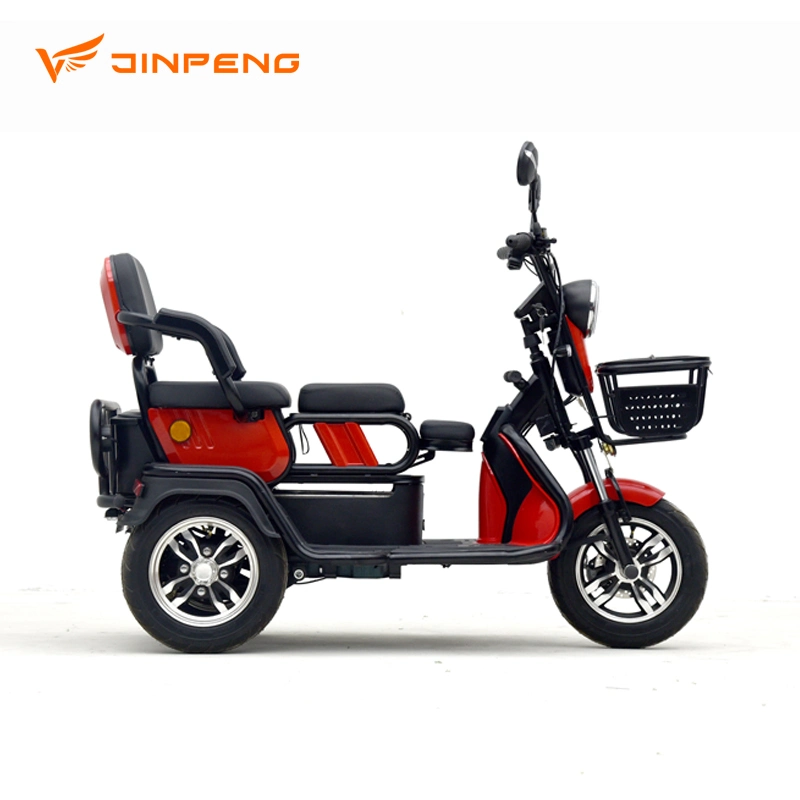 Jinpeng 3 Wheels Tricycle Passenger Electric Bike Scooter with LED Light for Disabled Person