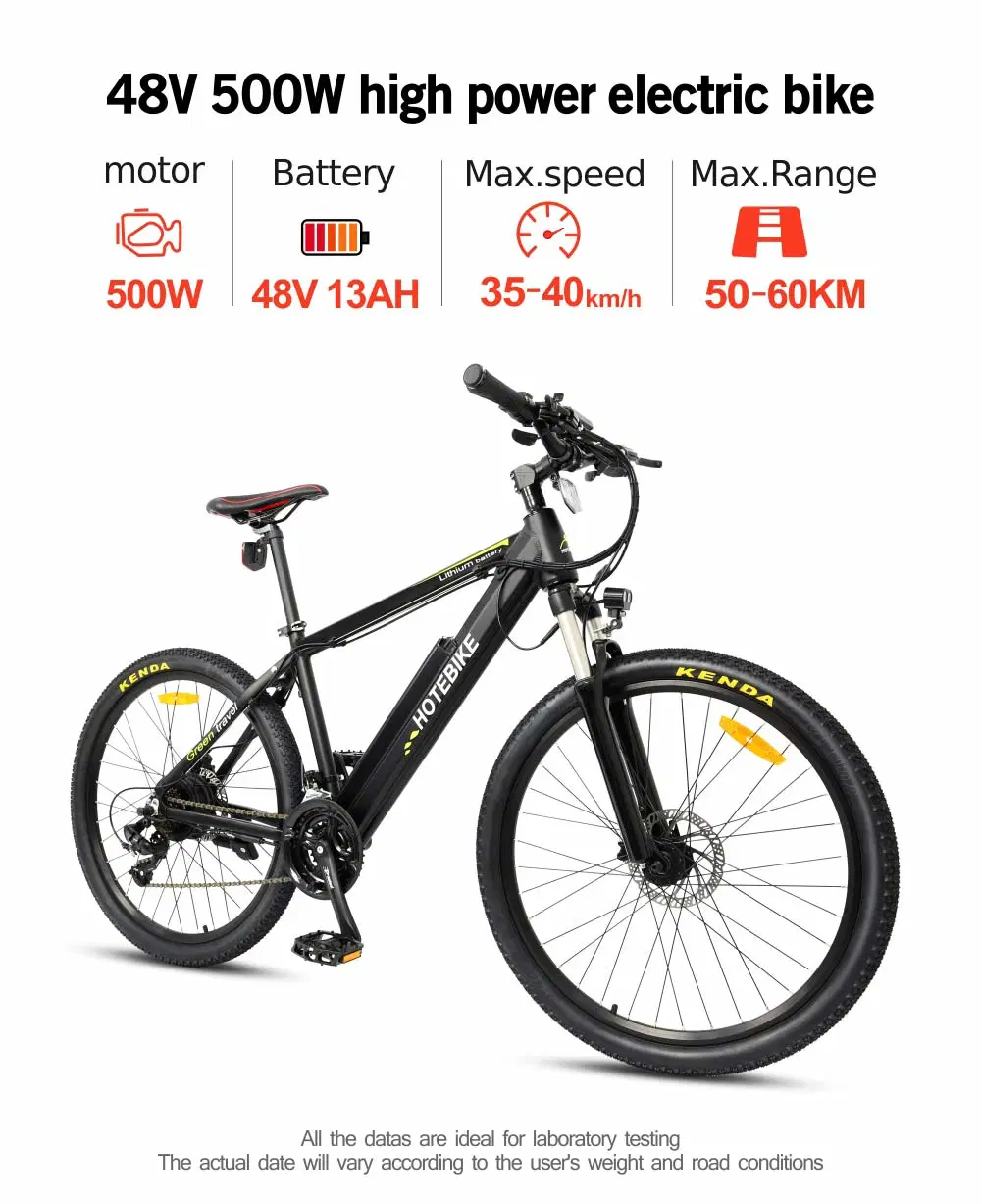 36V/48V 250W/350W/500W/750W High Power Mountain Electric Bike