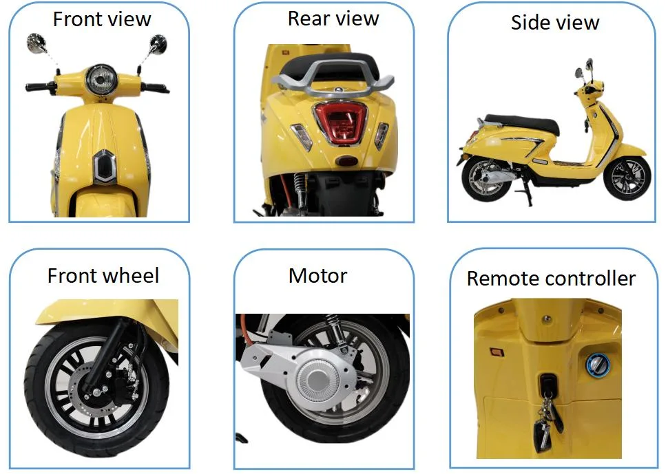 Powerful Two Wheels Adult EEC/Coc Removable E Electric/Electrical Moped City Mobility Scooter with 72V 52ah Lithium Iron Battery 3000W Brushless DC Motor