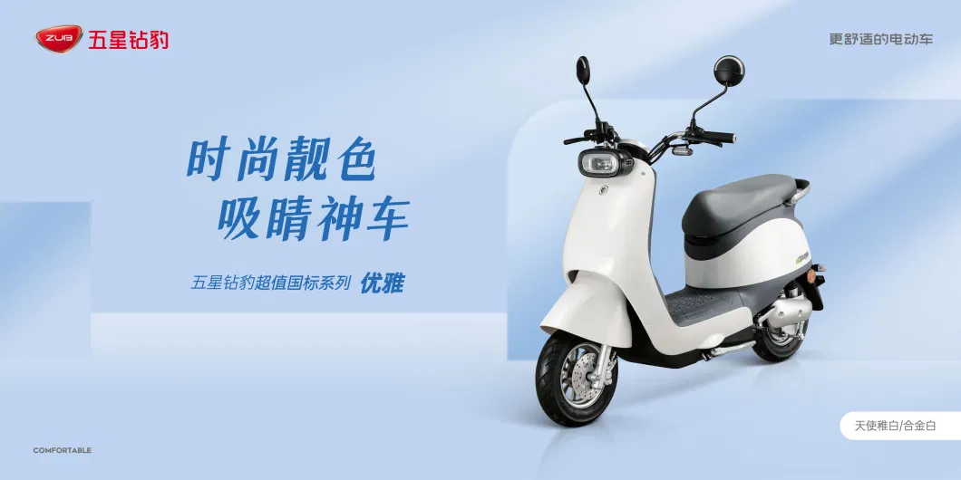 48V600W Multicolour Woman Electric Scooter Back Rest CCC Certificate