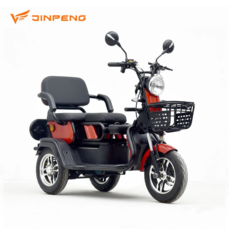 Jinpeng 3 Wheels Tricycle Passenger Electric Bike Scooter with LED Light for Disabled Person