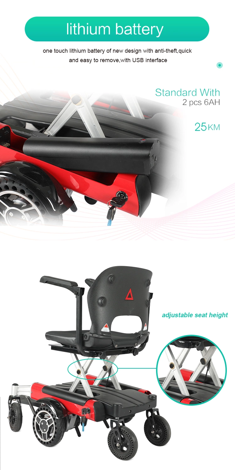 Electric Folding Four Wheel Scooter for The Elder or Disabled Mobility Scooter