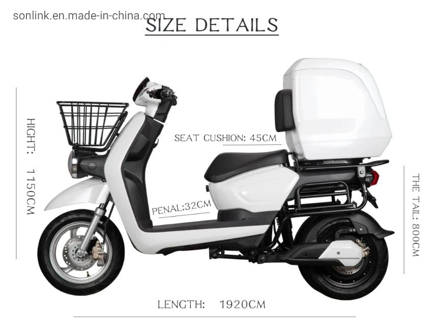 2023 Sonlink EEC Coc 72V 2000W Electric Scooter for Food Delivery Electric Bike