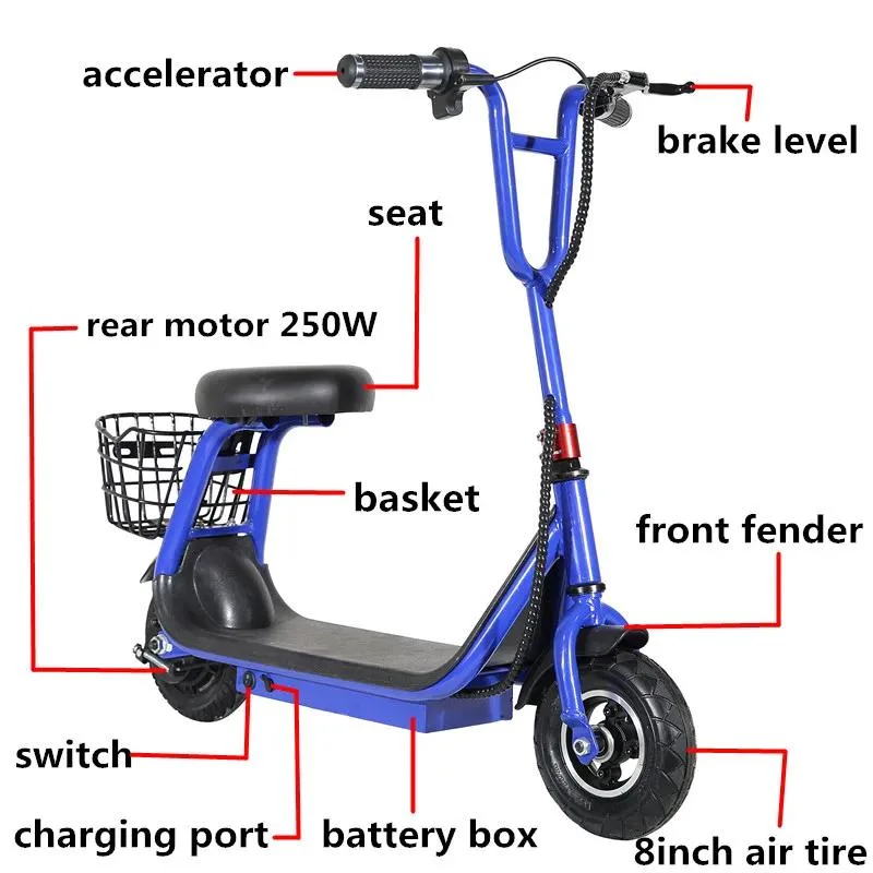 China High Quality Kids Foldable 2 Wheels Electric Drift Scooter Electric Mini Scooters