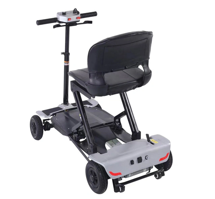 Portable Manual Folding Electric 4 Wheel Mobility Scooter Escooter Handicapped Scooter for Older (MS-007C)