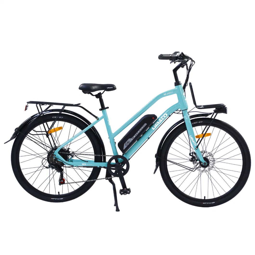 26 Inch Aluminum Alloy Electric City Bike Lithium Power Ebike for Women