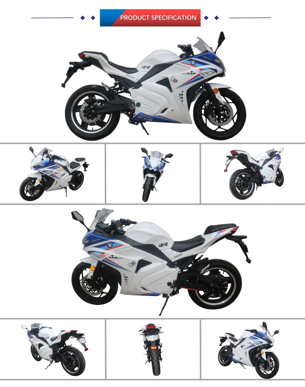 New Fashion 3000W 72V Adult Electric Motorcycle with High Speed