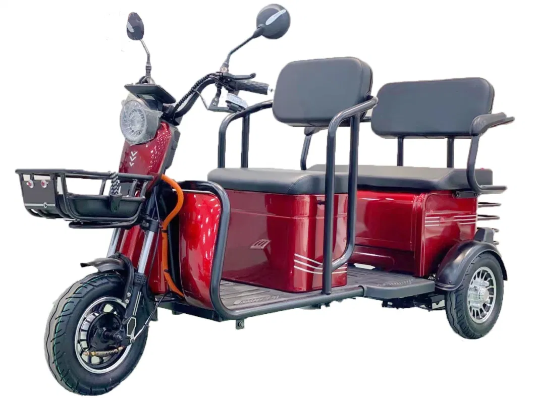 48V650W Electric Mini Electric Rickshaw Passenger Tricycle with Foldable Seat