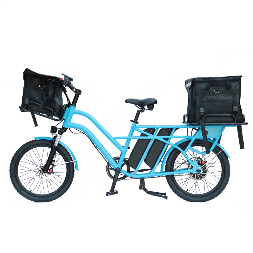 Dual Batteries Electric Delivery Bike Cargo Ebike for Delivery Food