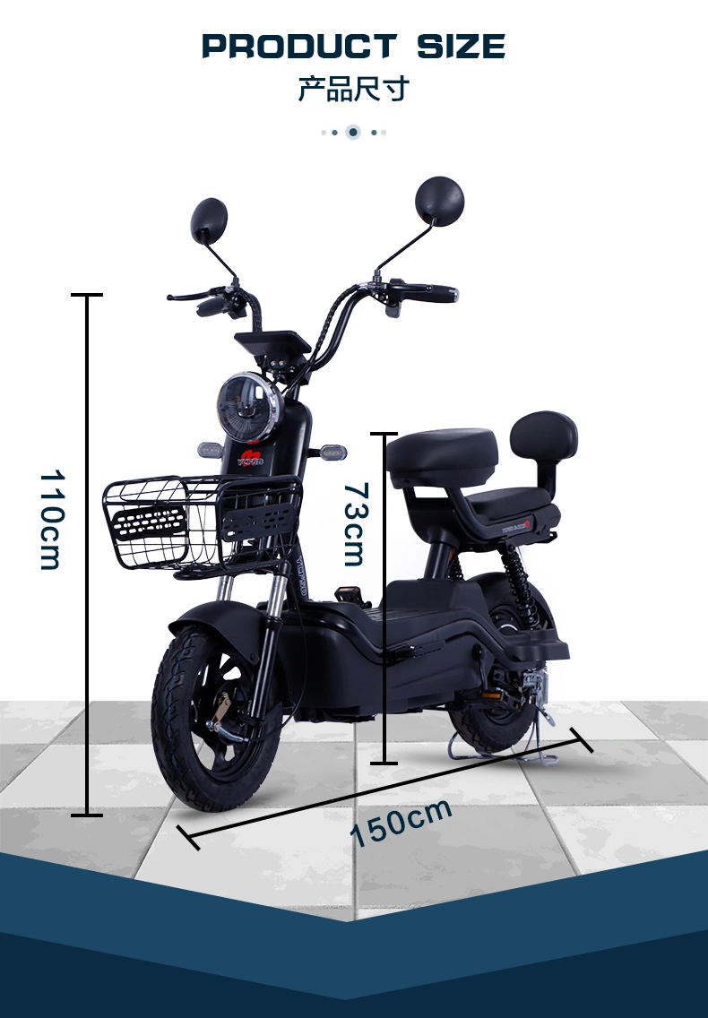 Luxury 350W 2 Wheel Electric Bike Scooter/Electric Moped with Pedals