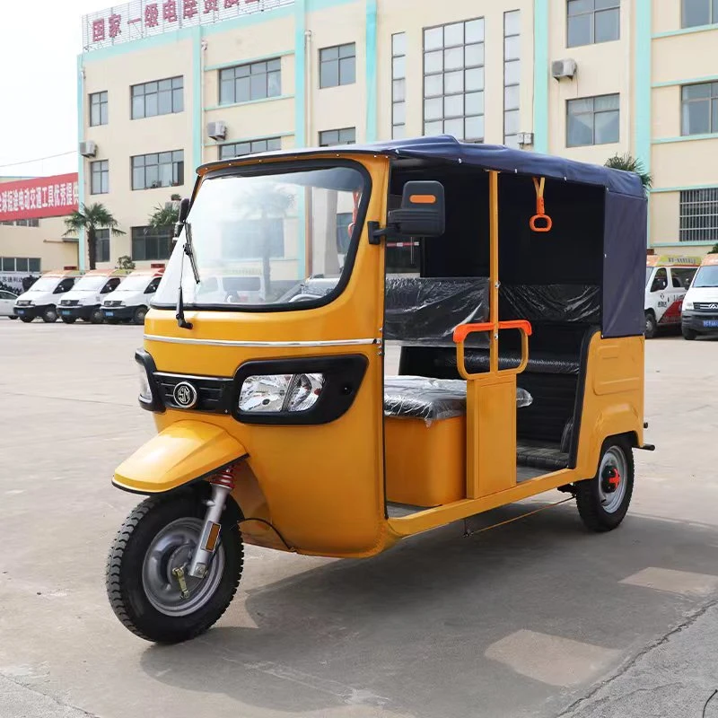 Meidi Motorcycle 3-Wheel Mobility Rickshaw Bajaj Passenger Tuktuk 100km Long Range Electric Tricycle