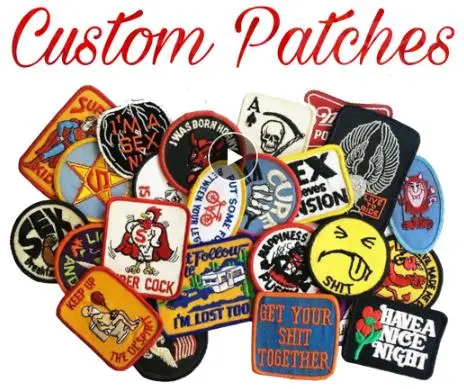 Custom Motorcycle Embroidery Patches for Biker Vests, Iron on Embroidered Biker Patch