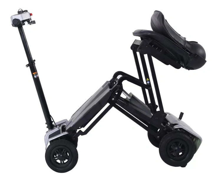 Portable Manual Folding Electric 4 Wheel Mobility Scooter Escooter Handicapped Scooter for Older (MS-007C)