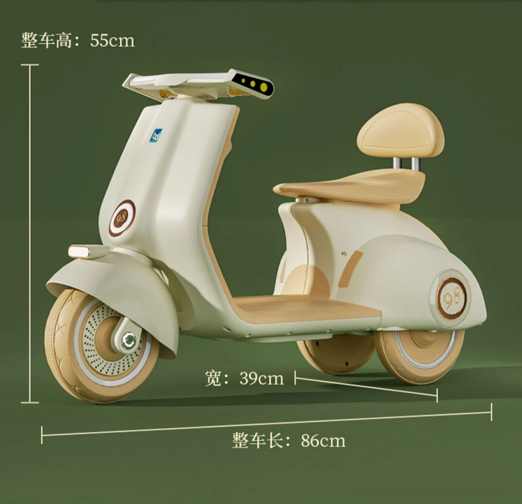 2023 EU Standard New Children&prime;s Three-Wheeled Motorbike Kids Electric Motorcycle with Environmental Protection Material