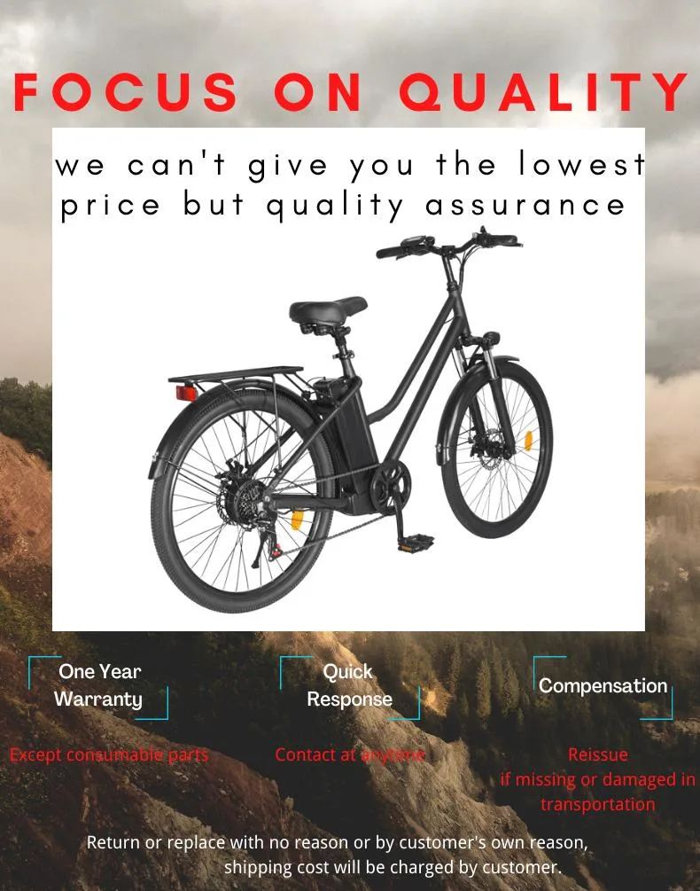 Not Foldable 26inch Dirt Bike E Bicycle E-Bike Road Shenzhen Ebike Ebicycle