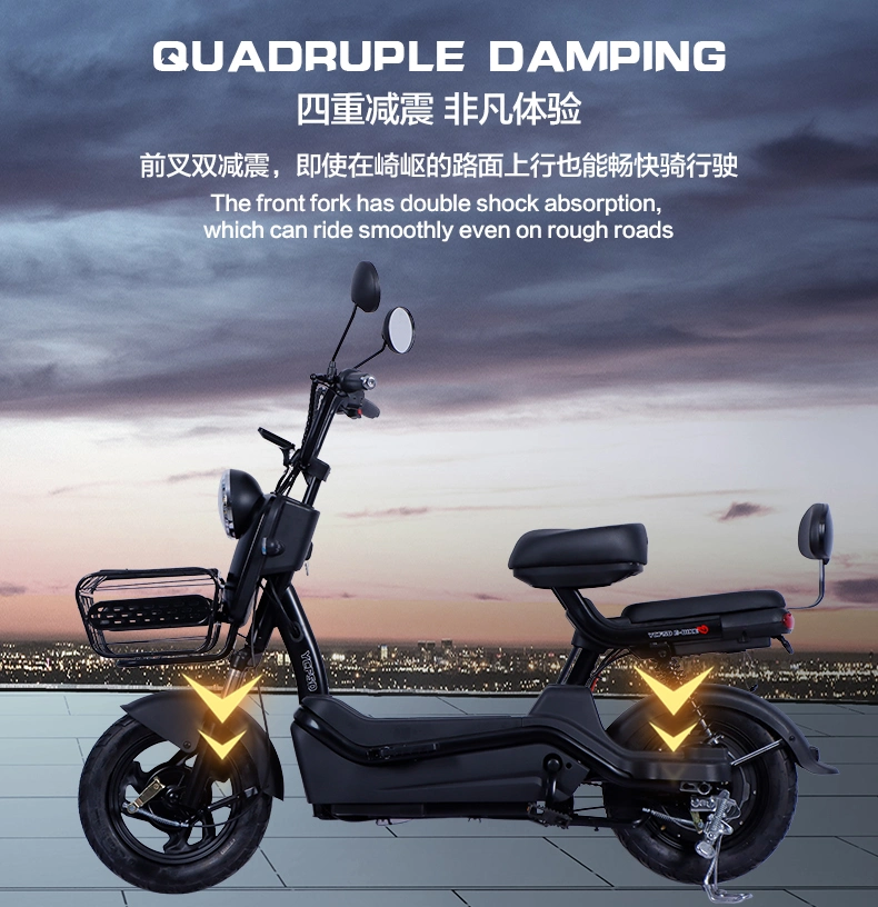 Luxury 350W 2 Wheel Electric Bike Scooter/Electric Moped with Pedals