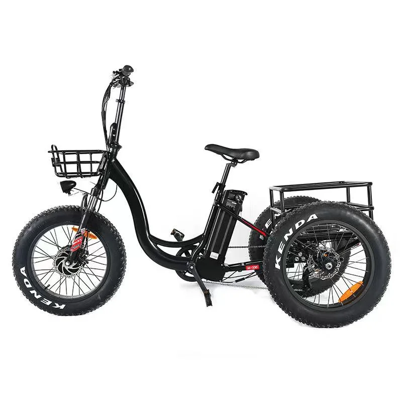 Front Drive Aluminum Alloy 3 Wheel Cargo Adult Electric Tricycle