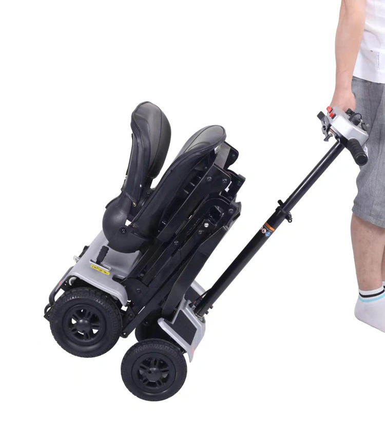 Portable Manual Folding Electric 4 Wheel Mobility Scooter Escooter Handicapped Scooter for Older (MS-007C)