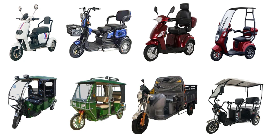 48V650W Electric Mini Electric Rickshaw Passenger Tricycle with Foldable Seat