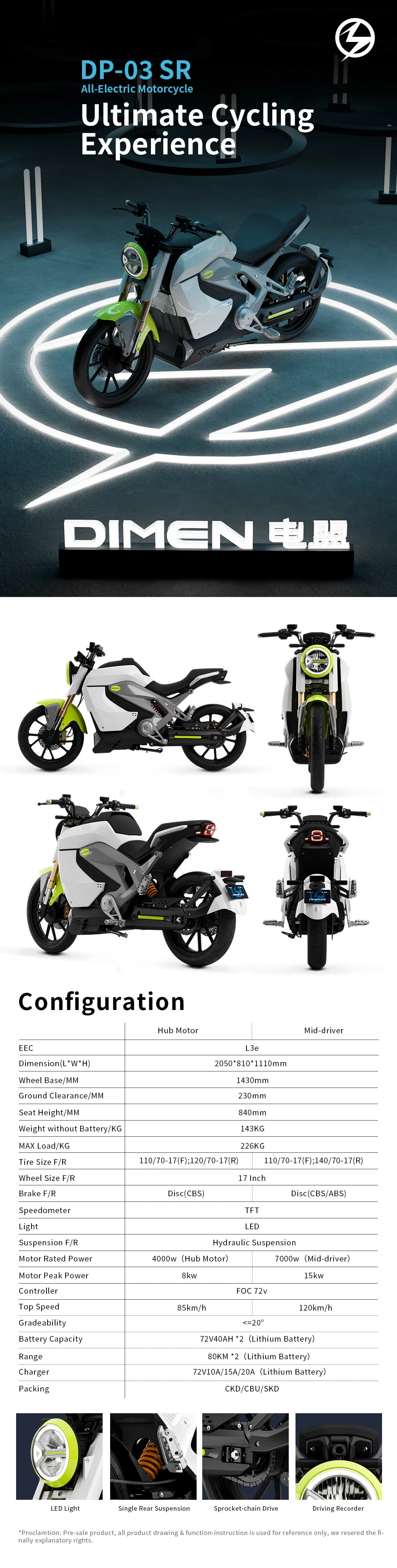 7000W Powerful Adult Electric Motorcycle Bicycle Electrical Motorcycle Scooter