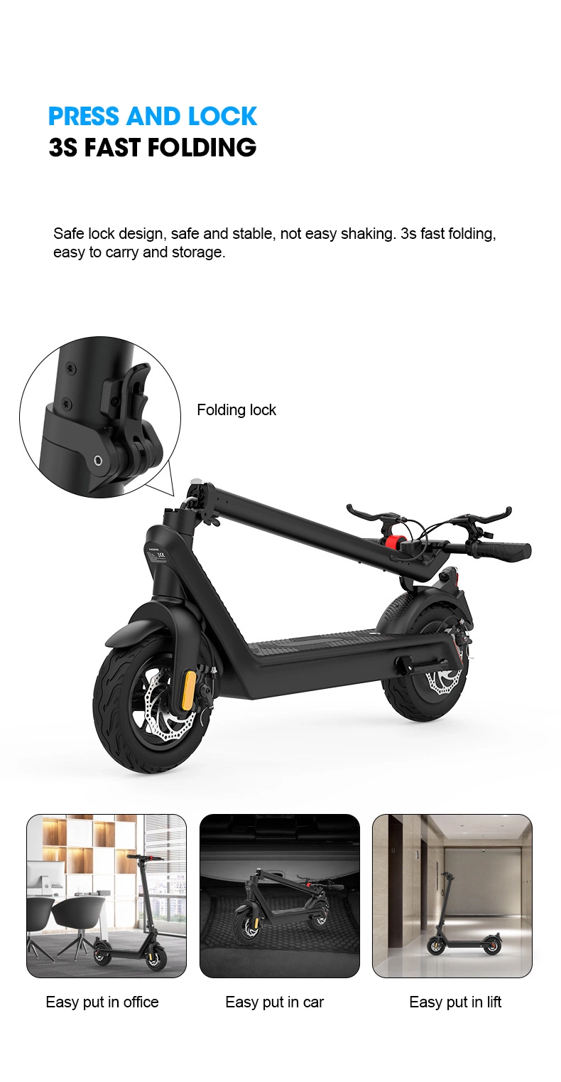 10&quot; Foldable 2 Wheel Fast Electric Scooter Adult Electric Mobility Scooters