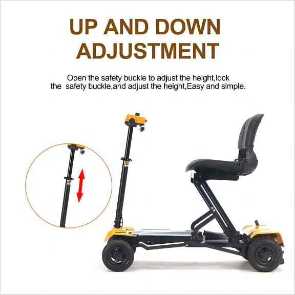 Mobility Scooter Elderly Four Wheel Electric Scooters Automatic Folding for Disabled Adults