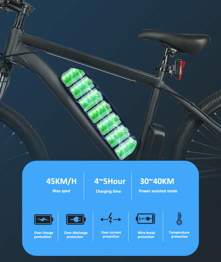 36V 7.8ah/10ah/12.5ah Bicycle Electric Mountain Bike 26&quot; *1.95 Electric Cycle Battery Ebike