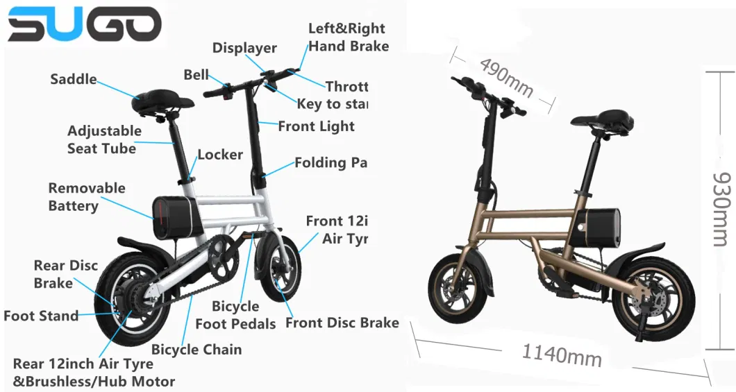 Electric Scooter Bicycle Motorbike Electric Folding Bike Folding Bicycle Ebike Electric Bike