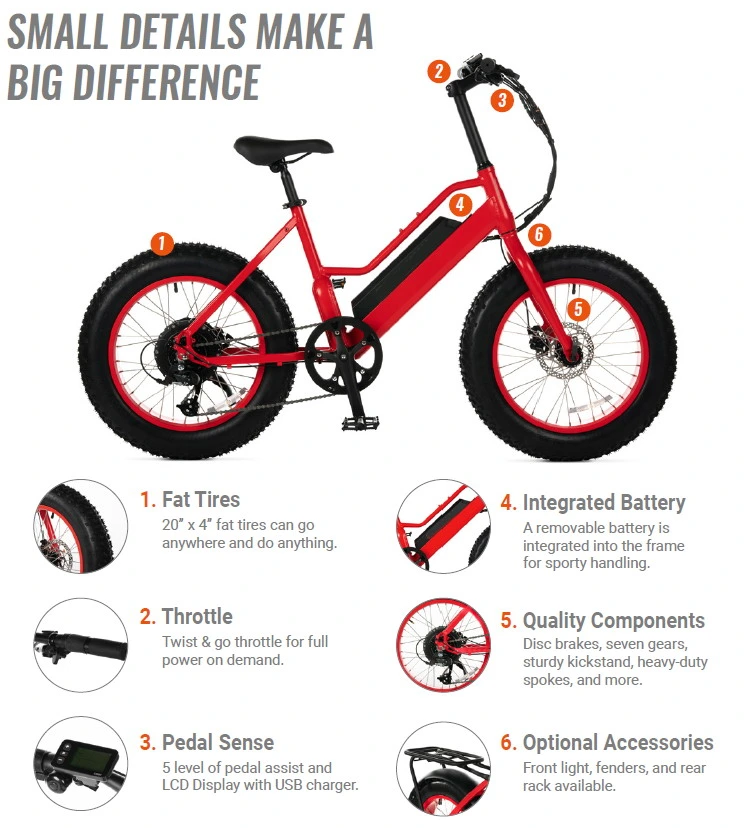 Wholesale Popular Fat Tire Aluminium Alloy Adult Bike Electric