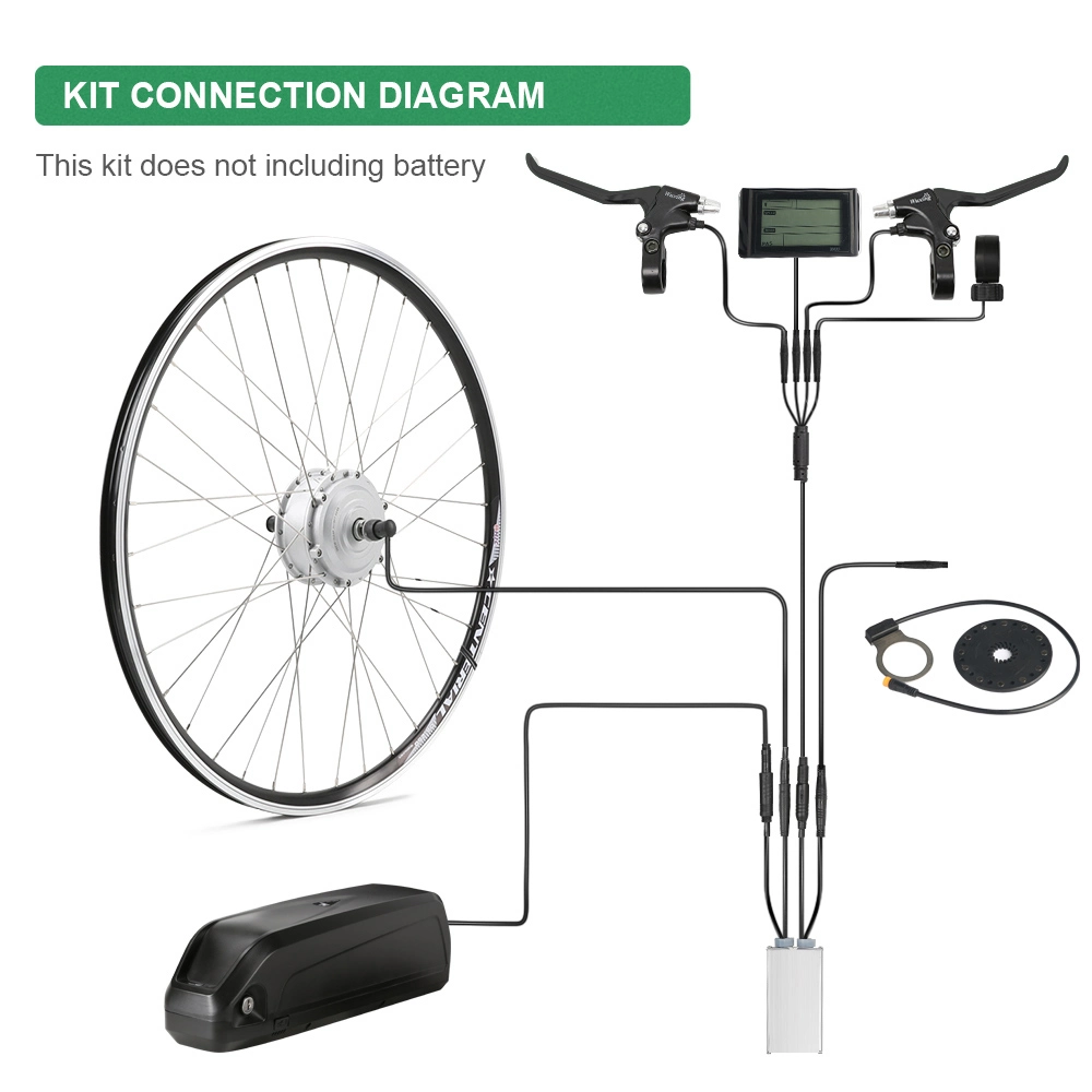 High Speed 45km/H 48V E Bike Kit with Battery 1000W Motor Electric Bicycle Conversion Kit