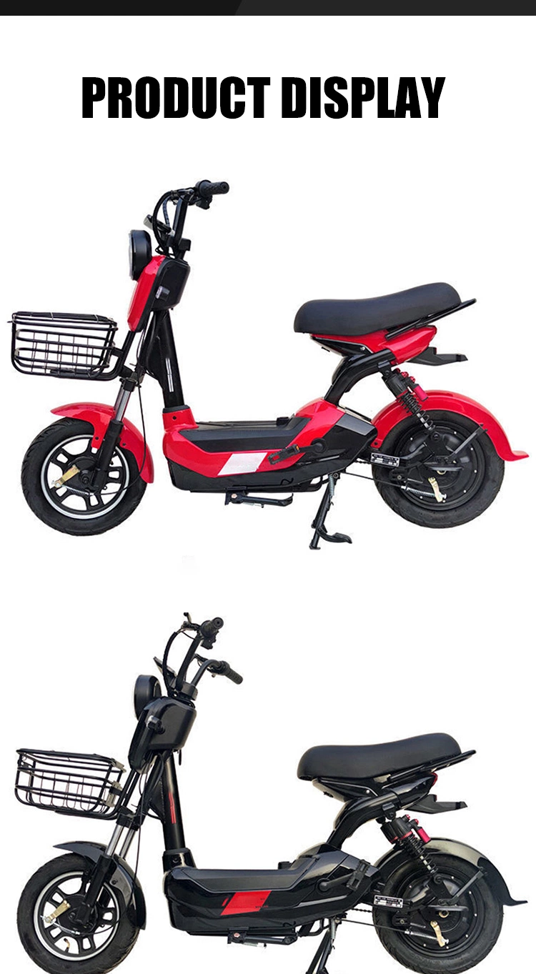 48V Long Range Double Battery Car Pedal Scooter Adult with Basket Electric Dirt Bike