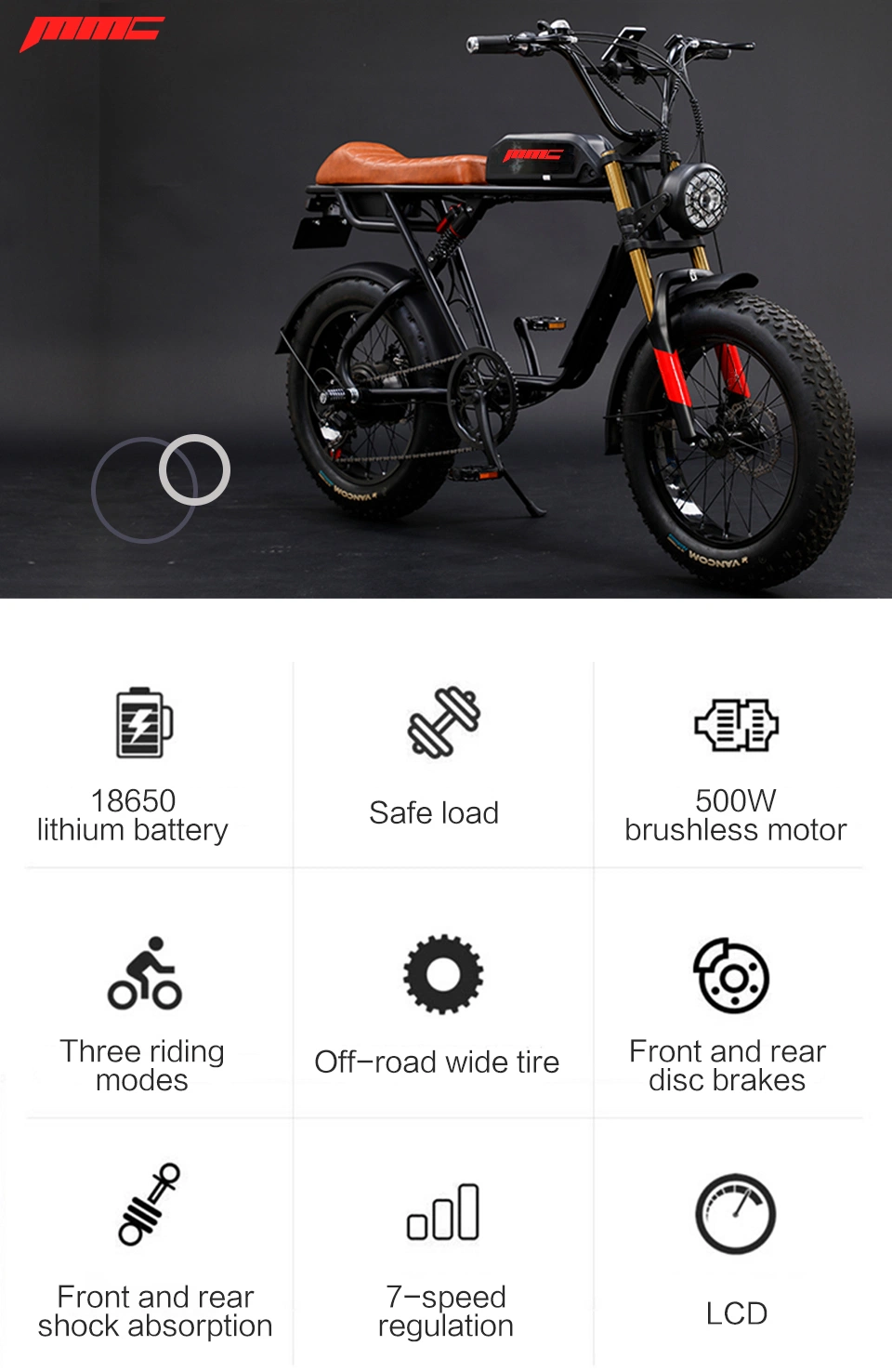 High Power Lithium Battery Brushless Aluminum Alloy Electrical Electric City Mountain Road Fat Tire Electric Cycle Ebike