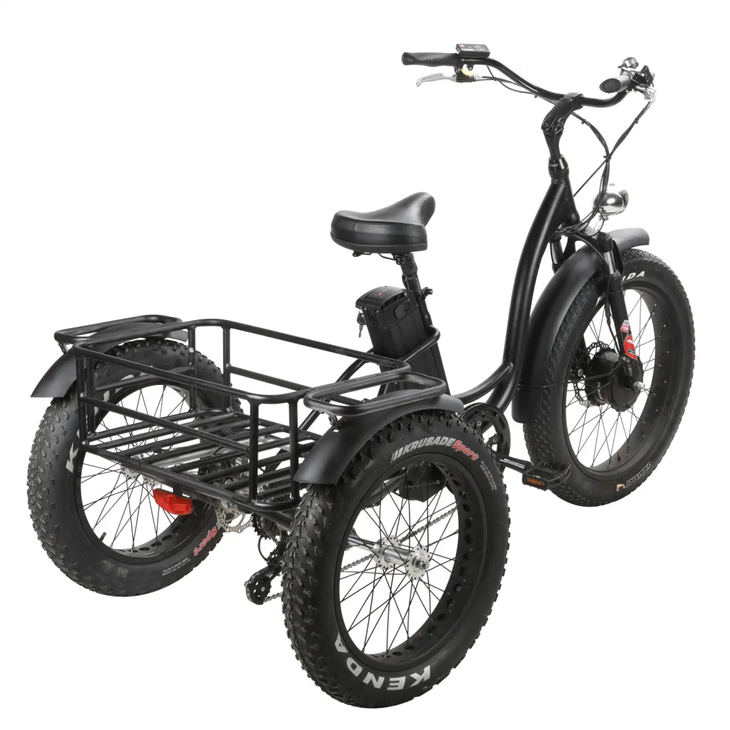 Adult Tricycles Bicycles Three Wheel Electric Bike Front Drive 48V 500W Motor